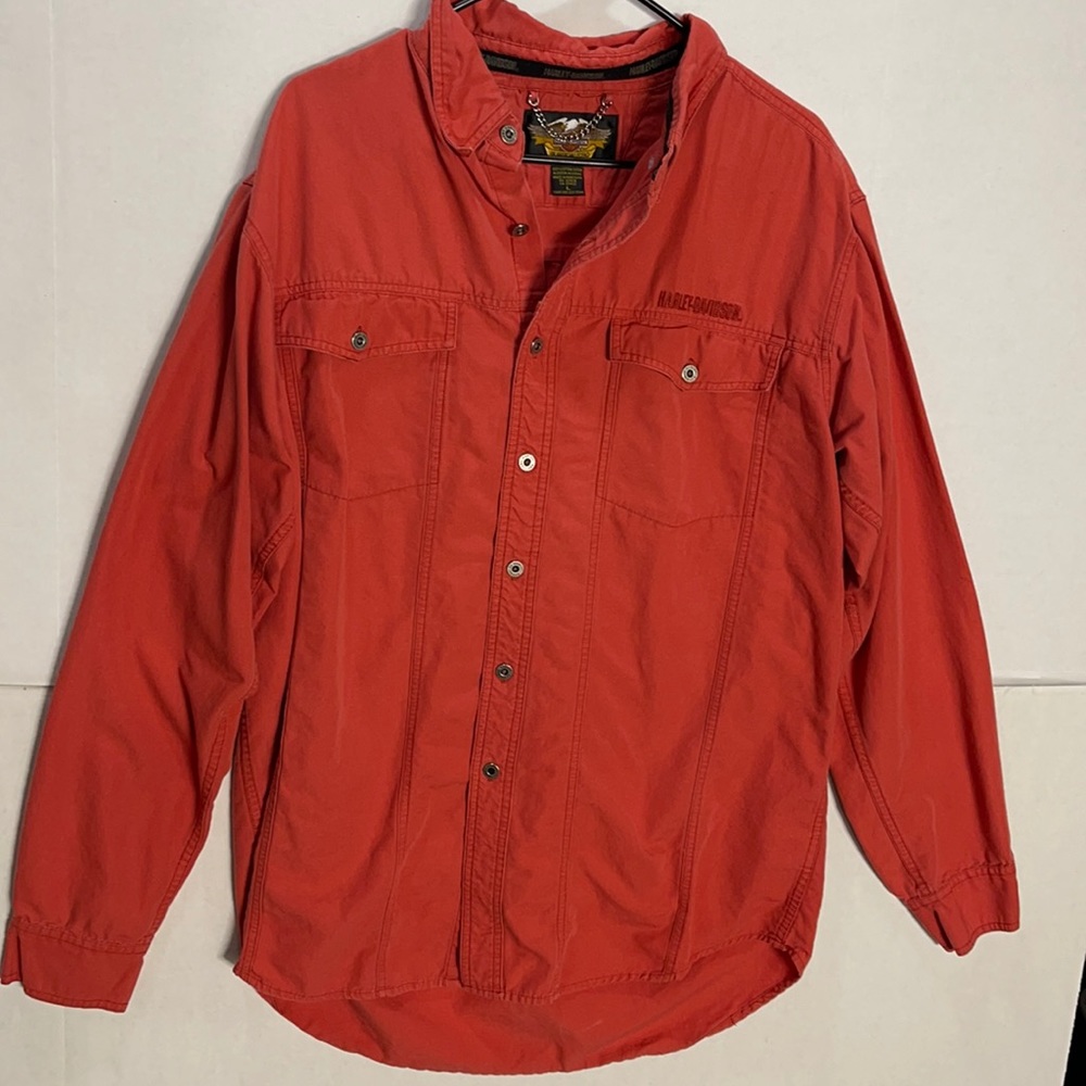Harley Davidson Button Up Long Sleeve Dress Shirt